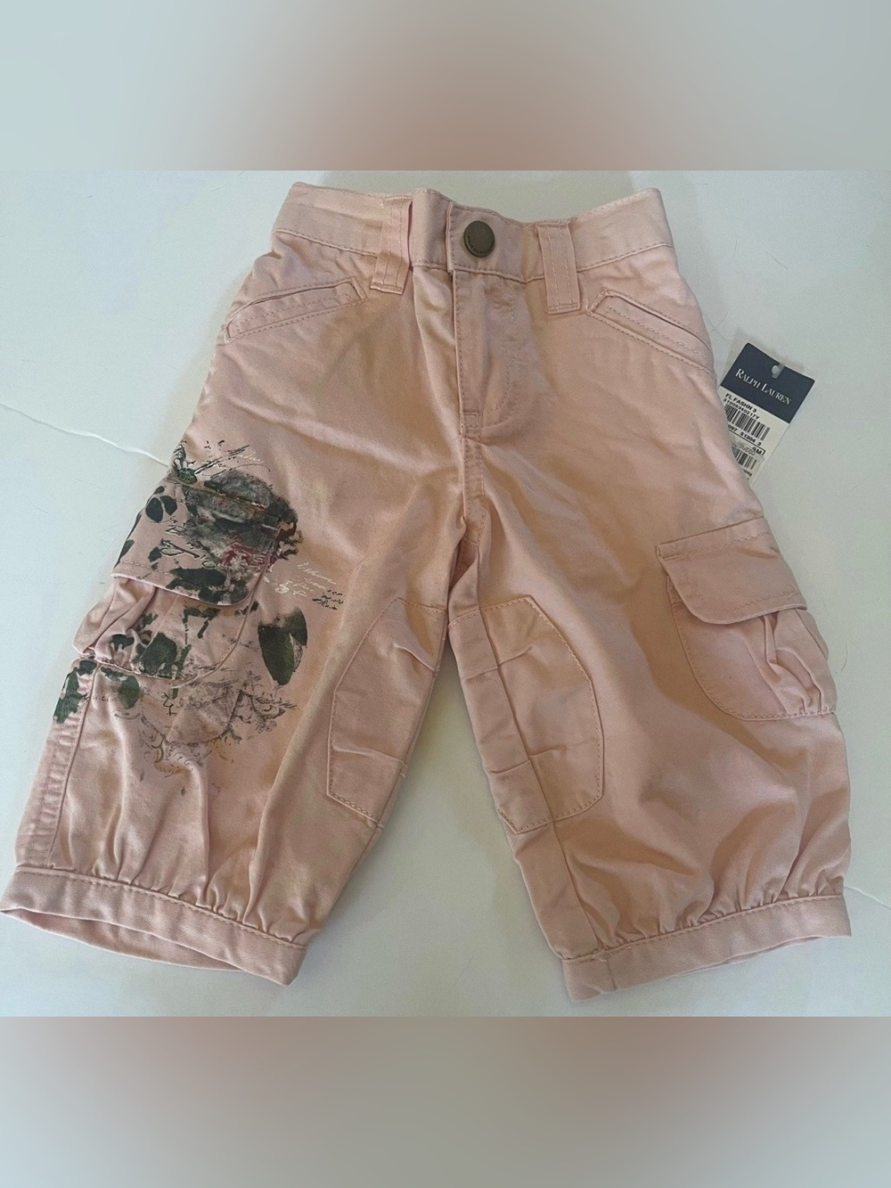 Ralph Lauren Baby girls size 9 months pink cargo pants - NWT